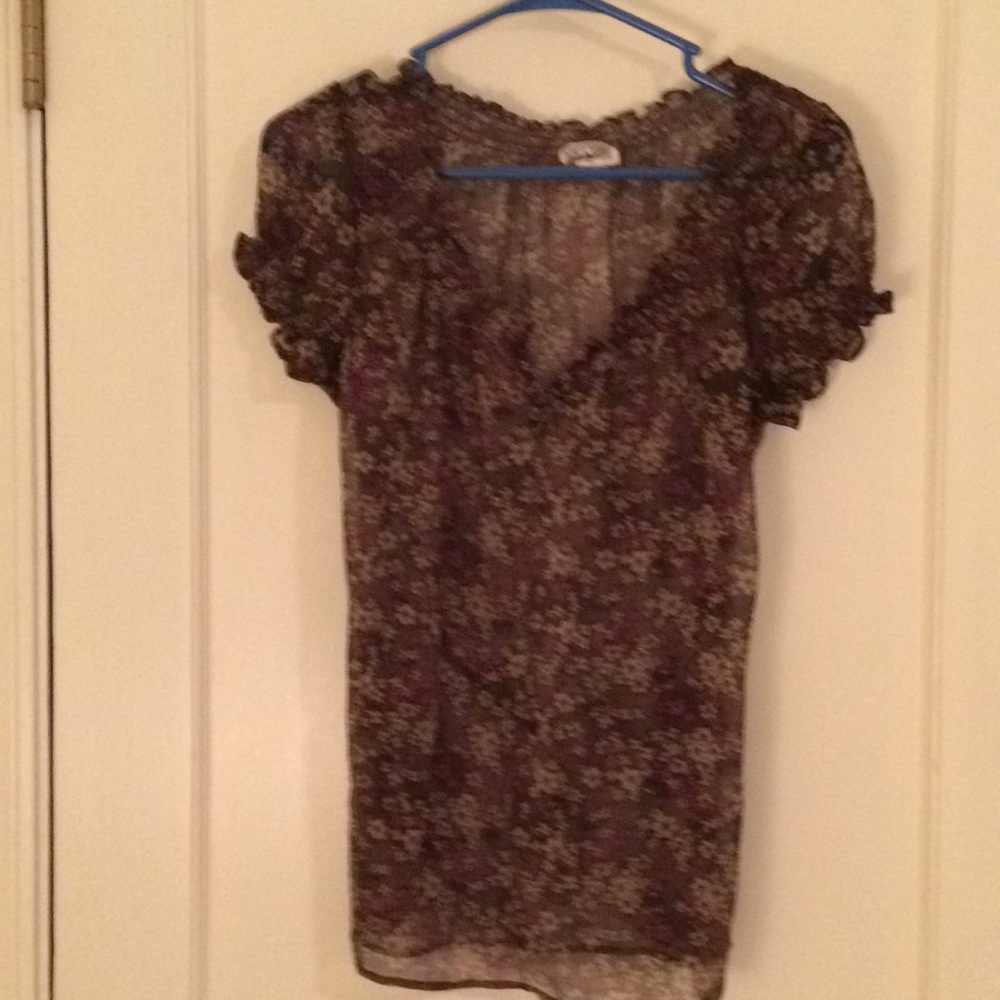 Converse sheer blouse. Ties in the back! So cute!